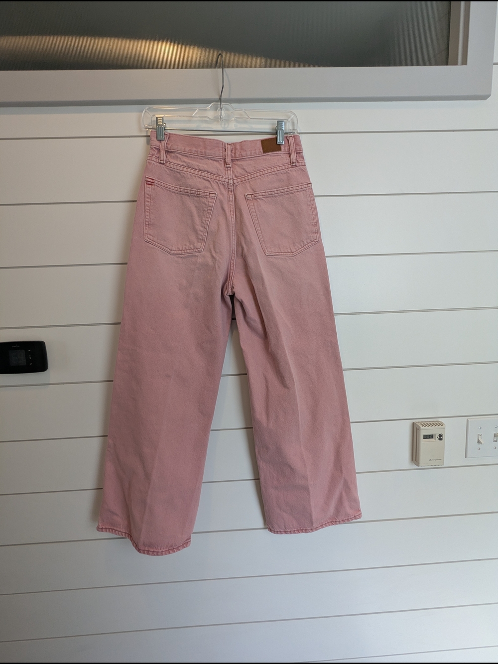 BDG Huge & Wide Jean Washed Rose Pink Size 28 High Rise Spring Denim Rigid - Picture 6 of 13